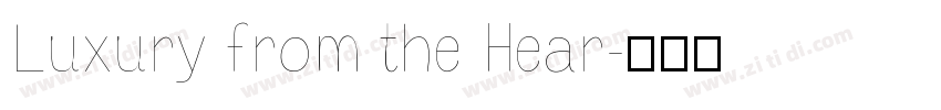 Luxury from the Hear字体转换